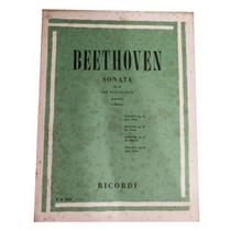 Livro beethoven sonata op. 81 per pianoforte 3 edizione rev. casella ( estoque antigo )