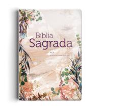 Livro - Bíblia ACF Semi Luxo Flor Marmorizada