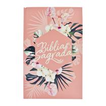 Livro - Bíblia ACF, Soft Touch, Capa dura, Floral, Leitura Perfeita