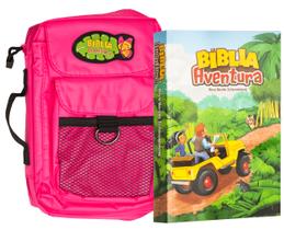 Livro - Bíblia Aventura para crianças, NVI, edição especial com bolsa rosa, Leitura Perfeita Livro - Bíblia Aventura para crianças, NVI, edição especial com bolsa rosa, Leitura Perfeita