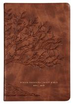 Livro - Bíblia Bilíngue NVI/NIV, Português/Inglês, Capa luxo caramelo, Leitura Perfeita