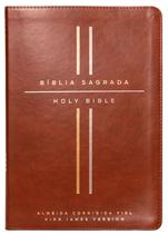 Livro - Bíblia Bilíngue, Português/Inglês, ACF/KJV, Couro-soft marrom, Leitura Perfeita Livro - Bíblia Bilíngue, Português/Inglês, ACF/KJV, Couro-soft marrom, Leitura Perfeita