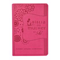 Livro - Bíblia da Mulher de Fé NVI, Capa luxo rosa