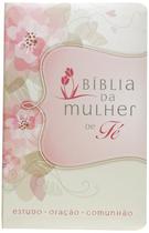 Livro - Bíblia da Mulher de Fé, NVI, Couro Soft, Flores