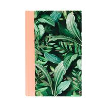 Livro - Bíblia da Mulher de Fé NVI, Tecido rosa e folhagem sobre capa dura