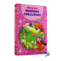Livro - Bíblia das Meninas Corajosas arc full color c/ harpa - Rosa