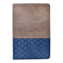 Livro - Bíblia de Estudo Integrada NVI, Capa luxo azul e grafite – Uma perspectiva em ordem cronológica das Escrituras
