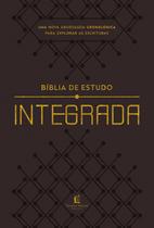 Livro - Bíblia de Estudo Integrada NVI, Capa luxo marrom – Uma perspectiva em ordem cronológica das Escrituras