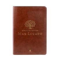 Livro - Bíblia de Estudo Max Lucado NVI, Capa luxo marrom, Leitura Perfeita