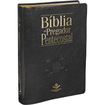 Livro - Bíblia do Pregador Pentecostal ARC, Letra Regular, com mapa, com índice, Capa Couro Sintético Preta Preto Livro - Bíblia do Pregador Pentecostal ARC, Letra Regular, com mapa, com índice, Capa Couro Sintético Preta Preto
