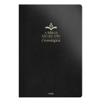 Livro - Bíblia em um ano Cronológica - Luxo preta Livro - Bíblia em um ano Cronológica - Luxo preta