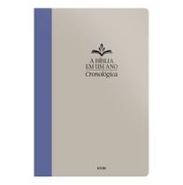 Livro - Bíblia em um ano Cronológica - Semi Luxo Cinza