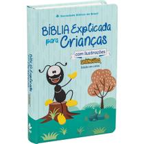 Livro - Bíblia Explicada para Crianças com ilustrações Smilinguido - Azul