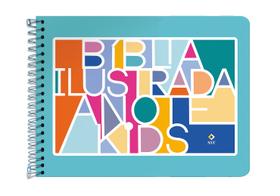 Livro - Bíblia Ilustrada Anote Kids NVT espiral - Colors