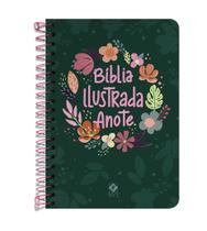 Livro - Bíblia Ilustrada Anote NVT espiral - Cores e Flores