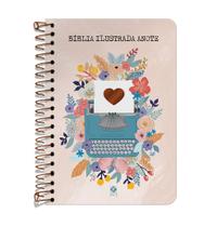 Livro - Bíblia Ilustrada Anote NVT espiral - Florescer