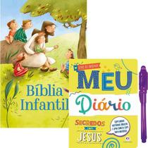 Livro Bíblia Infantil + Meu Diário - Segredos com Jesus Ciranda Cultural