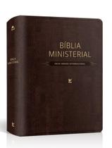 Livro - Biblia Ministerial - Nvi - Capa Pu Marrom Escuro