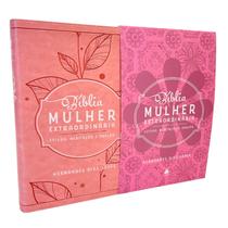 Livro - Bíblia mulher extraordinária - Estudo, Meditação e Oração - Rosa