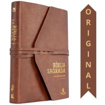 Livro - Bíblia NVI com Espaço para Anotações, Capa luxo, Marrom Artesanal, Leitura Perfeita