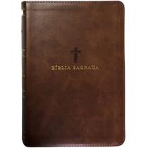Livro - Bíblia NVI, Couro Soft, Marrom, Letras de Jesus em Vermelho