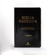 Livro - Bíblia NVI, Couro Soft, Preto, Letras Vermelhas, Índice de Dedo, Leitura Perfeita