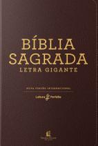 Livro - Bíblia NVI, Letra Gigante, Capa luxo marrom, Leitura Perfeita