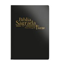 Livro - Bíblia NVI média semi luxo - Preta