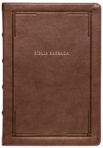 Livro - Bíblia NVI Slim, Letra Grande, Capa luxo marrom, Barroca