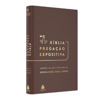 Livro - Bíblia Pregação Expositiva | RA | PU Luxo Marrom
