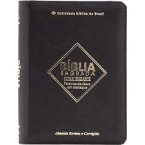 Livro - Bíblia Sagrada ARC, Letra Gigante, com palavras de Jesus destacadas, com índice, com zíper, Capa Couro Sintético Preta Livro - Bíblia Sagrada ARC, Letra Gigante, com palavras de Jesus destacadas, com índice, com zíper, Capa Couro Sintético Preta
