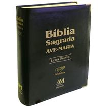 Livro Bíblia Sagrada Ave Maria (Letra Grande) Preta - Ave - Maria