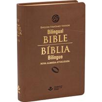 Livro - Bíblia Sagrada Bilíngue NAA | ESV, Letra Regular, com mapa, Capa Couro Sintético Marrom Livro - Bíblia Sagrada Bilíngue NAA | ESV, Letra Regular, com mapa, Capa Couro Sintético Marrom
