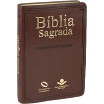 Livro Bíblia Sagrada - Capa material sintético Marrom