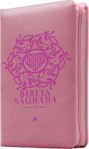 Livro - Bíblia Sagrada King James com zíper - Rosa