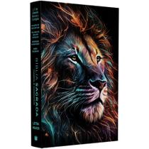Livro - Bíblia Sagrada Leão Colorido - ARC - Letra Maior - Harpa e Corinhos