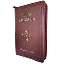 Livro Bíblia Sagrada Tradução Oficial Cnbb Capa Zíper - Príncipe da Paz