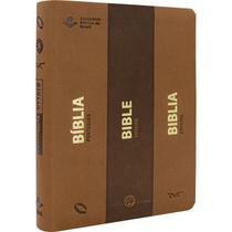 Livro - Bíblia Sagrada Trilíngue NAA | ESV | RVC, Letra Regular, com mapa, Capa Couro Sintético Marrom Livro - Bíblia Sagrada Trilíngue NAA | ESV | RVC, Letra Regular, com mapa, Capa Couro Sintético Marrom