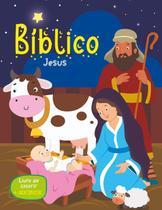 Livro Bíblico Jesus - Livro de colorir + adesivos - Pé da Letra