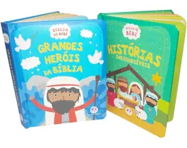 Livro Bíblico Para Bebês 2 Volumes Cartonados Histórias Inesquecíveis e Grandes Heróis da Bíblia - Ciranda Cultural Livro Bíblico Para Bebês 2 Volumes Cartonados Histórias Inesquecíveis e Grandes Heróis da Bíblia - Ciranda Cultural