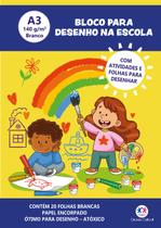 Livro - Bloco para Desenho A3 140g - 20 Folhas brancas