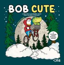 Livro - BOB CUTE – FILMES E SÉRIES – Livro com ilustrações fofas e originais para pintar, páginas destacáveis e acompanha uma cartela de adesivo - papel 180gr