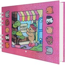Livro Bobbie Goods 50 folhas Grossa 150g Não Borra e Não Rasga Capa Dura Rosa + Acetato Livro Bobbie Goods 50 folhas Grossa 150g Não Borra e Não Rasga Capa Dura Rosa + Acetato