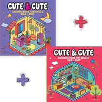 Livro Bobbie Goods Cute & Cute Coloring Book For Adults Vol. 1 & Vol. 2 - Bold Easy Camelot