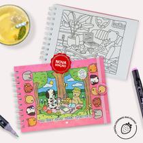 Livro Bobbie Goods Stitch Heróis e Outros para Pintar Capa Dura 50 Folhas Desenhos Variados Livro Bobbie Goods Stitch Heróis e Outros para Pintar Capa Dura 50 Folhas Desenhos Variados