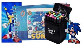 Livro Boob Goods Sonic 24 Canetinhas E Acessórios