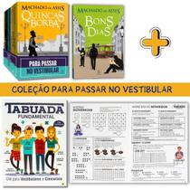 Livro Box Clássicos Da Literatura Brasileira E Portuguesa + Para Passar No Vestibular Tabuada Fundamental Com Exercícios