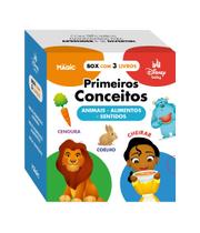 Livro - Box Disney Baby Primeiros Conceitos - Animais, Alimentos e Sentidos