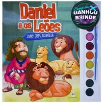 Livro Brincando com Aquarela Daniel e os Leões Ciranda Crianças Filhos Infantil Desenho História Brincar Pintar