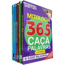 Livro Caça Palavras Letrão Kit +25 Mil Palavras Em 5 Volumes Temáticos Animais Mitologia Filosofia Letrão - On Line